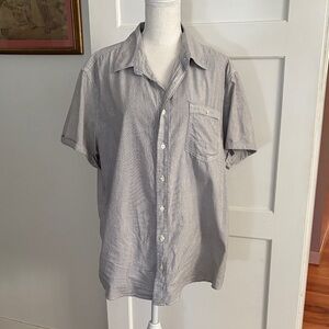 Mossimo Supply Co. Gray Striped Women's Button Down Shirt